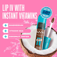 Thumbnail for NYX PROFESSIONAL MAKEUP Lip IV Hydrating Glossy Lip Stain, Long-Lasting, Tinted, Vegan Formula with 12 HR Hydration - Splash N Spice (Brown)