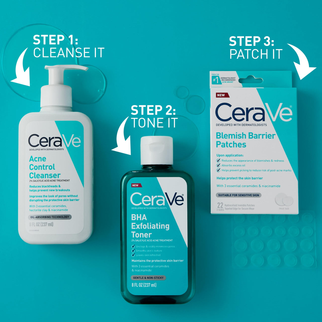 CeraVe BHA Exfoliating Facial Toner for Pore Minimizing & Smoother Skin with Ceramides, 2% Salicylic Acid & Niacinamide, Oil Control, Anti-Acne, Fragrance-Free, Safe for Sensitive Skin, 8oz
