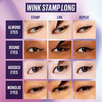 Thumbnail for Kaja Winged Eyeliner Set - Wink Stamp Long | with Avocado Extract, Double-ended Wing, Smudge-Proof, Waterproof, Eye Irritation Tested, Long Lasting Pencil, Colorstay, Matte Finish, Cat Eye Look