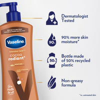 Thumbnail for Vaseline Intensive Care Body Lotion Cocoa Radiant 3 count for Dry Skin Lotion Made with Ultra-Hydrating Lipids and Pure Cocoa Butter for a Long-Lasting, Radiant Glow 20.3 Oz