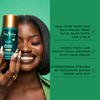 Thumbnail for SheaMoisture Silk Press Prep Cream with Plant-Derived Straightening Actives, Alma Oil & Hydroplex Technology Provides Heat Protection While Helping to Preserve Natural Curl Pattern 3.3fl oz