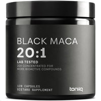 Thumbnail for Toniiq Black Maca Root - Ultra High Potency 20:1 Extract - Single Origin, Wildcrafted & Highly Concentrated - Third-Party Lab Tested - 120 Capsules