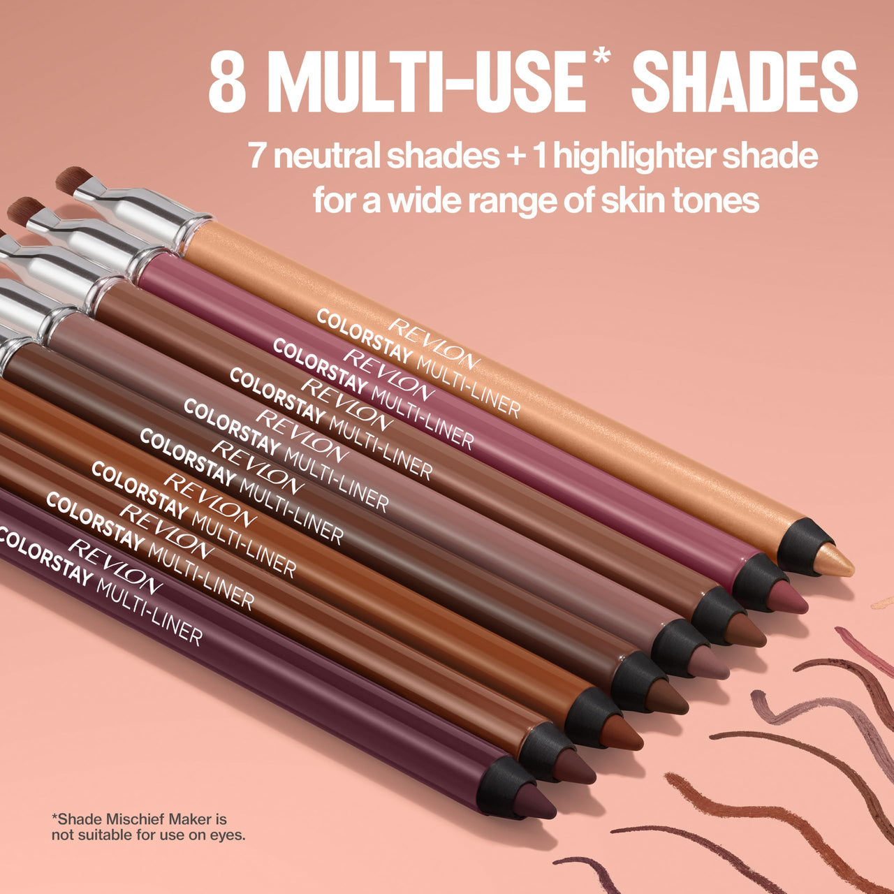Revlon ColorStay Multi-Liner, Creamy Formula, Multiuse For Lips, Eyes & Face, Precision Brush for Easy Blending, 007 As Is