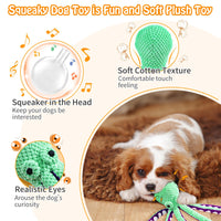 Thumbnail for Fuufome Large Squeaky Dog Toys- Plush Dog Toys with Soft Fabric for Small, Medium, and Large Dogs Daily Companionship, Training Reward Gift