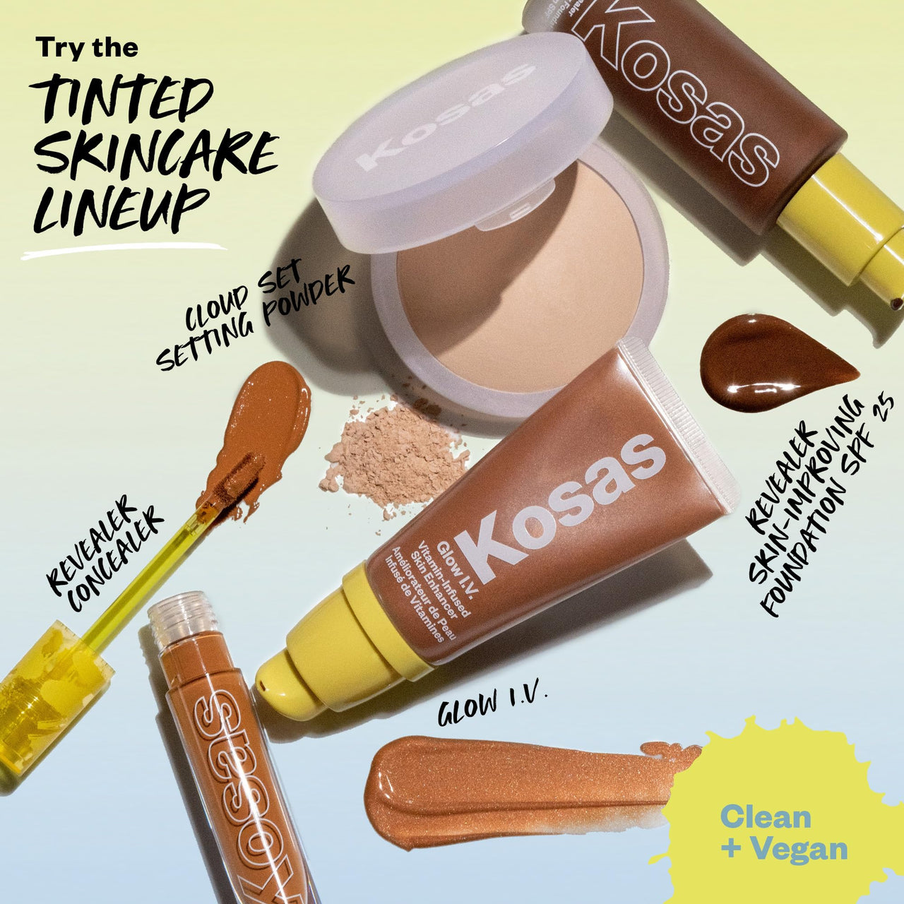 Kosas Glow I.V. Vitamin-Infused Skin Enhancer Face Makeup - Tinted Beauty Highlighter for a Healthy Glow - Reflect