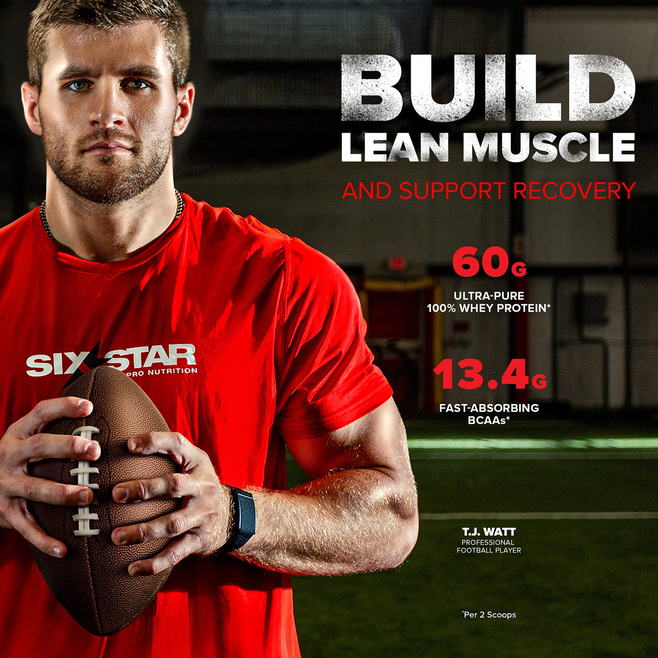 Six Star Whey Protein Plus Powder + Immune Support, Isolate & Peptides + Muscle Builder for Gain & Recovery, Strawberry, 32 Oz