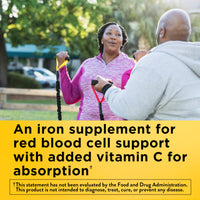 Thumbnail for Nature Made Iron 18 mg per serving Gummies with Vitamin C, Iron Supplement for Red Blood Cell Support, 60 Gummies, 30 Day Supply