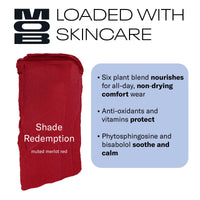 Thumbnail for MOB Beauty Soft Matte Lipstick Redemption – Muted Merlot Red | Weightless, One-Swipe Color Infused with Skincare | Vegan, Silicone-Free, Cruelty-Free Formula in a Biodegradable Capsule