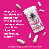 Thumbnail for Garden of Life Once Daily Dr. Formulated Probiotics for Women 50 Billion CFU 16 Probiotic Strains with Organic Prebiotics for Digestive, Vaginal & Immune Health, Dairy Free, Shelf Stable 30 Capsules