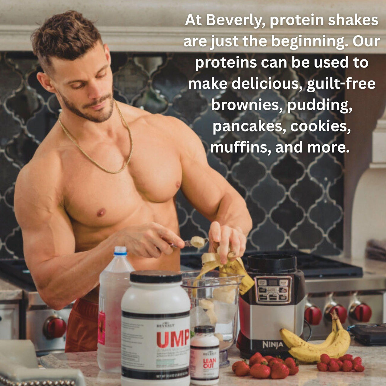 Beverly International UMP Protein Powder, Rocky Road. Unique Whey-Casein Ratio Builds Lean Muscle. Easy to Digest. No Bloat. (32.8 oz) 2lb .8 oz