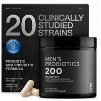 Thumbnail for Toniiq Mens Probiotic with 20 Verified Strains – 200 Bilion CFU + 200mg FOS Prebiotic – Mens Probiotics for Gut Health - Cold-Chain & Delayed-Release – Lab-Tested Synbiotic Formula