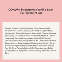 Thumbnail for WHIPPED Cream Facial Cleanser Ddalva - Strawberry & Vanilla bean Face Wash - For Dry Dull Skin, Radiant Glow - Moisturizing Cleanser, Niacinamide, Hyaluronic Acid, Vegan Korean Skincare, 2.8 oz