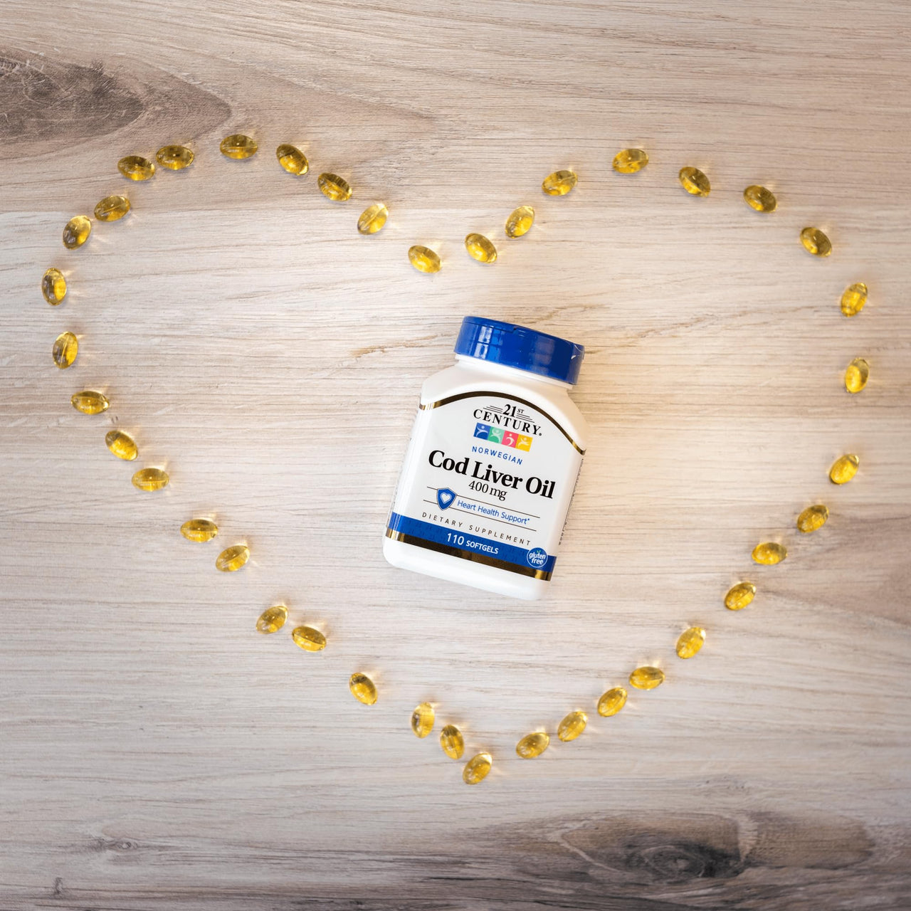 21st Century Norwegian Cod Liver Oil, 400 mg, 110 Softgels