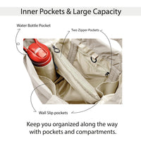 Thumbnail for ODODOS 19L Multi Hobo Bags 2.0 with 2 Straps for Women, Totes Handbags, Crossbody Shoulder Bags, Beige