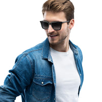 Thumbnail for Coach HC8385U Universal Fit Sunglasses, Black/Grey Gradient Polarized, 54 mm