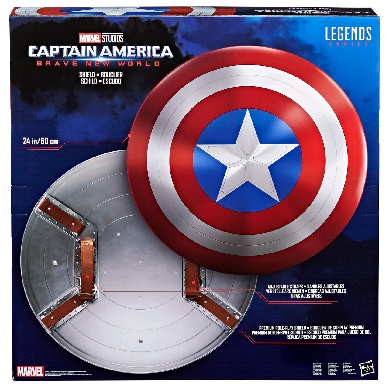 Marvel Legends Series Captain America Shield, Captain America: Brave New World Collectible Adult Premium Roleplay Item