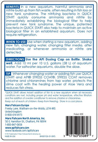 Thumbnail for API QUICK START Freshwater and Saltwater Aquarium Nitrifying Bacteria 16-Ounce Bottle