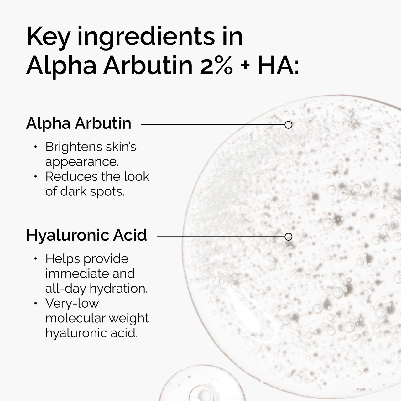 The Ordinary Alpha Arbutin 2% + Hyaluronic Acid, Brightens Skin and Targets Dark Spots