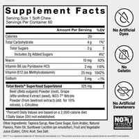 Thumbnail for Force Factor Total Beets Soft Chews with Beetroot, Nitrates, L-Citrulline, Grapeseed Extract, and Antioxidants, Healthy Energy Supplement with Elite Ingredients, Heart Health Superfood, 60 Chews