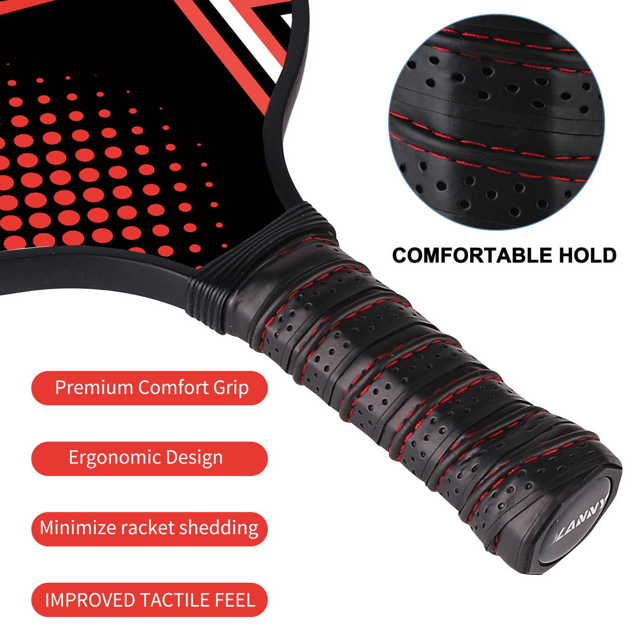 OLANNY Pickleball Paddles Set of 4 Pickleball Rackets Graphite Pickleball Set Polymer Honeycomb CoreLightweight Pickleball Set Includes 4 Pickleball Paddles + 4 Balls + 1 Pickleball Bag