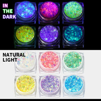 Thumbnail for Teenitor 6 Colors Glow in The Dark Glitter Gel, Face Glitter Gel, Body Glitter Hair Glitter for Carnival Makeup UV Black Light Party Cheer Raves Festivals