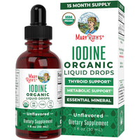 Thumbnail for MaryRuth Organics Iodine Liquid Drops | Potassium Iodide | 1 Year Supply | 450 Servings | Thyroid Health | USDA Organic| Vegan | Non-GMO | Gluten Free | 1 Fl Oz