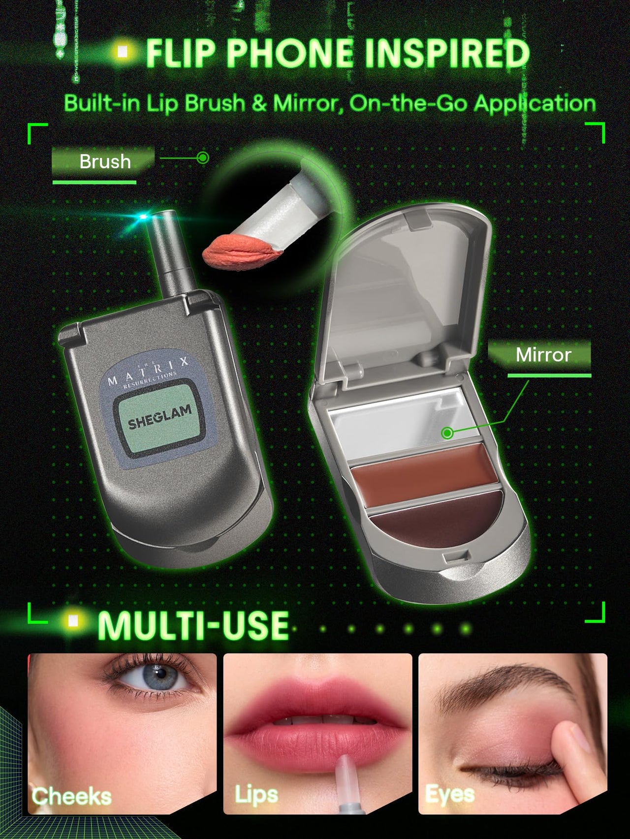 SHEGLAM The Matrix Collection Set All in One Makeup Kit Includes PaletteLip Balm Highlighter Lip Gloss Blush Make Up Gift Set for Women
