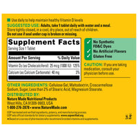 Thumbnail for Nature Made Vitamin D3 1000 IU (25 mcg), Vitamin D Supplement for Bone, Teeth, Muscle and Immune Health Support, 300 Tablets, 300 Day Supply