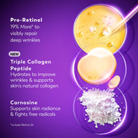 Thumbnail for Olay Retinol Night Cream for Women, MAX, Anti-Aging Face Mousturizer, Fragrance-Free, Non Greasy - Anti-Wrinkle, Smooth Fine Lines, Hydrating Skin Care - Triple Collagen Cream, Niacinamide, 1.7oz