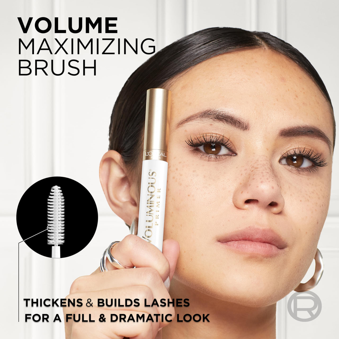 L'Oreal Paris Voluminous Lash Boosting Conditioning Primer Mascara, White Primer, 0.24 Fl Oz., 1 Count