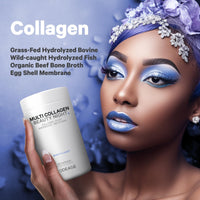 Thumbnail for Codeage Multi Collagen Protein Beauty Night - Melatonin, Magnesium Bisglycinate, 5-HTP, L-Theanine, English Lavender Flower, Bone Broth - Vitamins - Supplement - Sleep Pills - Non-GMO - 150 Capsules