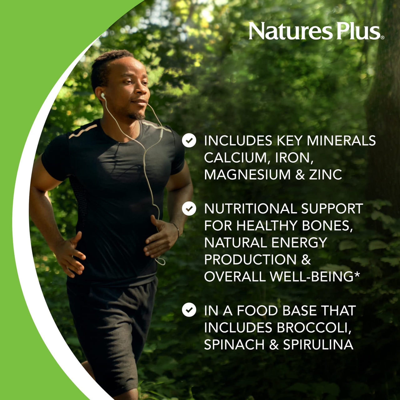 NaturesPlus Ultra-Mins - 180 Tablets - Multi Mineral Complex with Calcium, Iron, Magnesium & Zinc - Vegan, Gluten Free - 90 Servings
