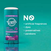 Thumbnail for Tom’s of Maine Wild Lavender Natural Deodorant for Men and Women, Aluminum Free, No Artificial Fragrances, Dyes, or Preservatives, Baking Soda Free, 48-Hour Odor Protection, 3.25 oz (2 Pack)