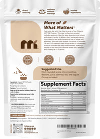 Thumbnail for Micro Ingredients Organic MCT Oil Powder with Prebiotic Fiber,1 Pound (16 Ounce) | C8 MCT Oil for Coffee Creamer | No GMOs, Keto Diet, Vegan