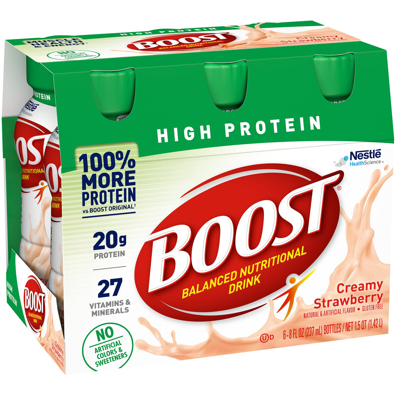 Boost Complete High Protein Nutritional Drink (6 Count (Pack of 2), Strawberry)