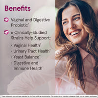 Thumbnail for Jarrow Formulas Fem-Dophilus Advanced Vaginal & Digestive Probiotics 10 Billion CFU with 6 Science Backed Strains, for Vaginal, Urinary Tract, Digestive & Immune Support, 30 Capsules, Shelf-Stable