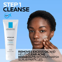 Thumbnail for La Roche-Posay Acne Skin Care Set, Toleriane Double Repair Matte Moisturizer 75ml & Effaclar Medicated Gel Cleasner 100ml, Gel Moisturizer with Niacinamide & Acne Cleasner with Salicylic Acid