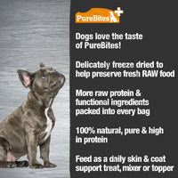 Thumbnail for PureBites+ Skin & Coat Freeze Dried Dog Treats, 5 Ingredients, Made in USA, 3oz