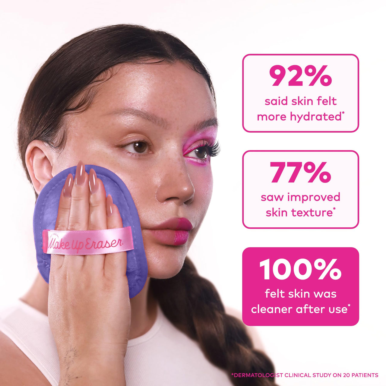 The Original MakeUp Eraser 7-Day Set, Erase All Makeup with Just Water, Including Waterproof Mascara, Eyeliner, Foundation, Lipstick, Sunscreen, and More! Dewy Glow, 7ct.
