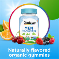 Thumbnail for Centrum Men's Organic Multigummies, Men's Multivitamin Gummies, Organic Multivitamin for Men with Essential Nutrients for Immune Support, Energy, and Muscle Function - 90 Count
