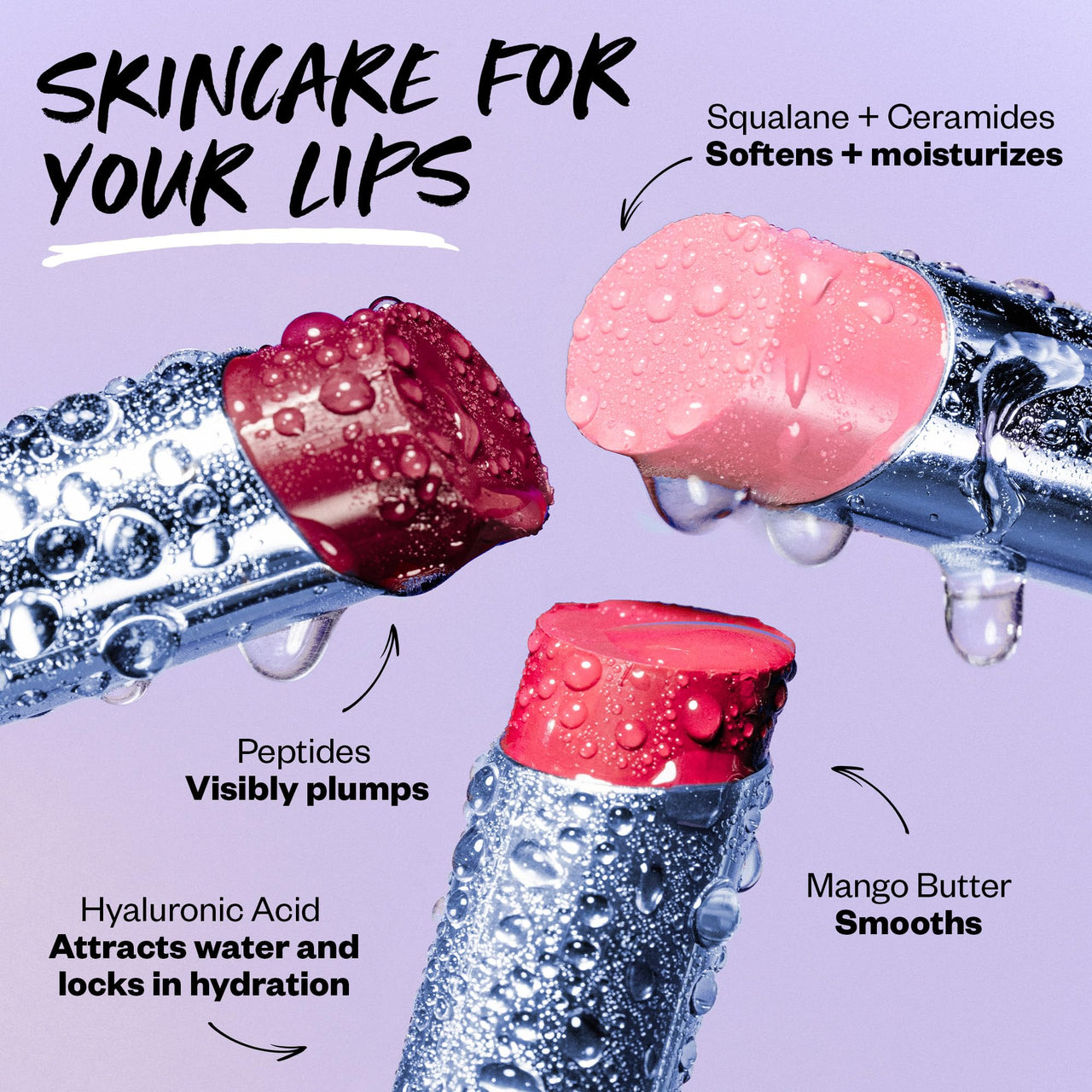 Kosas Wet Stick Moisturizing Shiny Sheer Lipstick with Ceramides, Hyaluronic acid, Peptides and Mango Butter - Soothes, Softens, and Moisturizes Lips – Skinny Dip