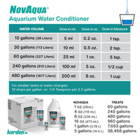 Thumbnail for KORDON Novaqua Aquarium Water Conditioner for Freshwater & Saltwater – Instantly Detoxifies Chlorine, Chloramines, & Heavy Metals in Tap Water, Replaces Fish Slime Coat, Adds pH Buffers, 16-ounces