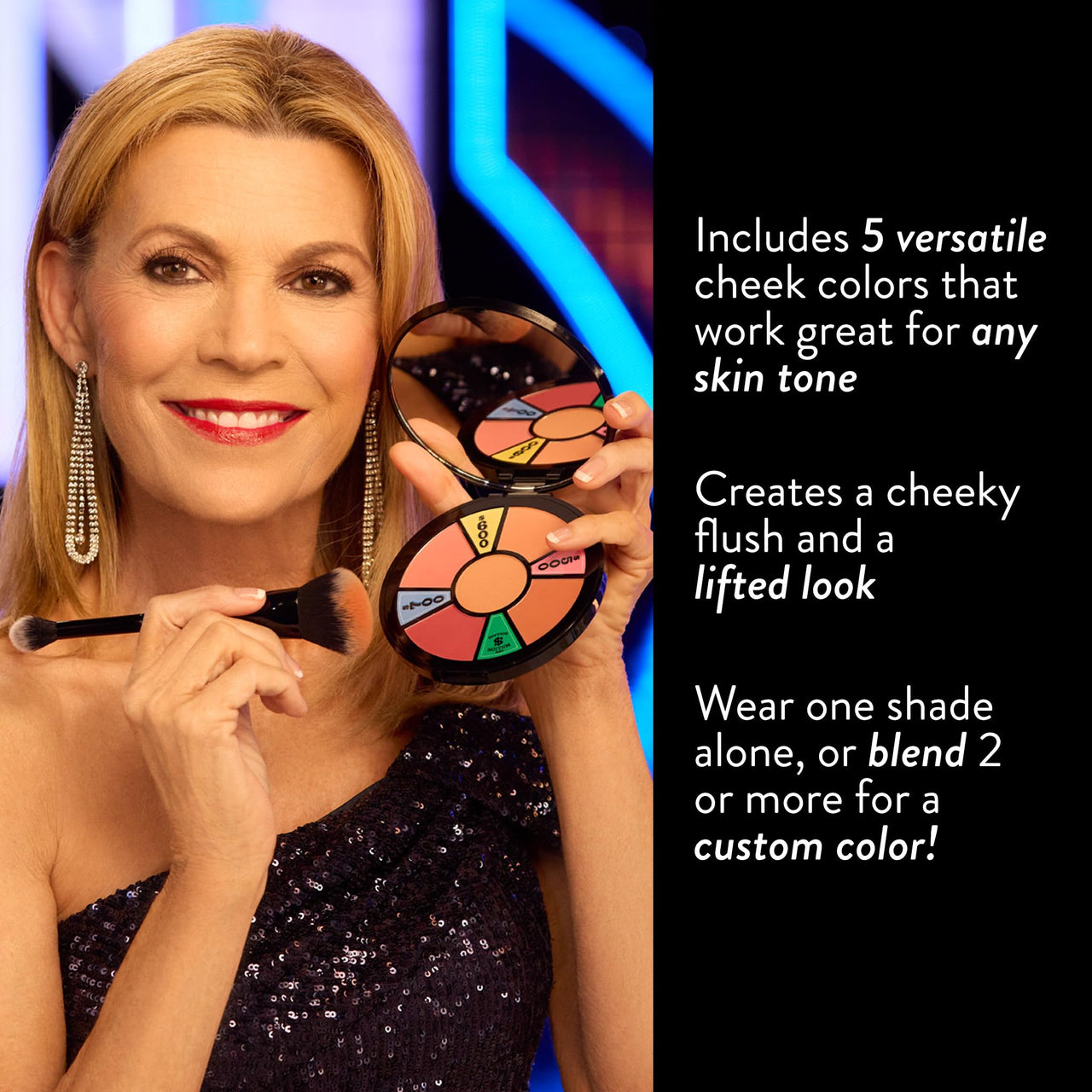 LAURA GELLER NEW YORK x Wheel of Fortune Limited Edition Collab The Wheel Blush Palette 5 pc Multi-Finish Blushes