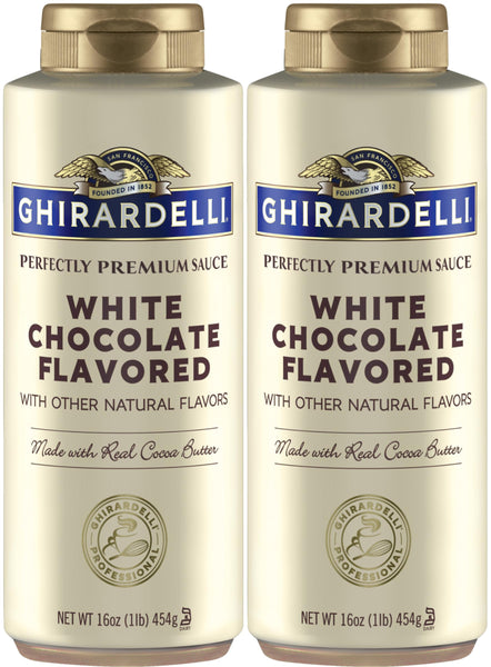 Ghirardelli White Chocolate Sauce 16 oz Squeeze Bottle (Pack of 2)