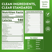 Thumbnail for MRM Veggie Elite Performance Protein - Vanilla Bean, Plant-Based Powder, 24g Protein per Serving with BCAAs & Digestive Enzymes, Clinically Tested - Vegan, Gluten-Free - 30 Servings