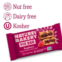Thumbnail for Nature’s Bakery Whole Wheat Fig Bars, Raspberry, Real Fruit, Vegan, Non-GMO, Snack bar, 1 box with 12 twin packs (12 twin packs)