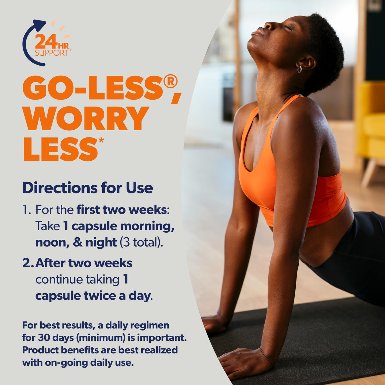 AZO Bladder Control with Go-Less Daily Supplement | Helps Reduce Occasional Urgency* | Helps reduce occasional leakage due to laughing, sneezing and exercise | 54 Count Capsules