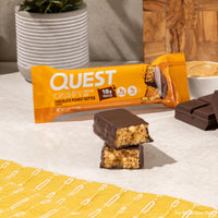 Thumbnail for Quest Nutrition Crispy Chocolate Peanut Butter Hero Protein Bar, 18g Protein, 1g Sugar, 3g Net Carb, Gluten Free Protein Snack, Keto Friendly, 12 Count