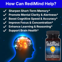 Thumbnail for RediMind - Natural Cognitive Enhancement Supplement Capsule - Non-GMO, Vegan, Gluten-Free
