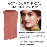 Thumbnail for MOB Beauty Soft Matte Lipstick M94 – Mocha Rose | Weightless, One-Swipe Color Infused with Skincare | Vegan, Silicone-Free, Cruelty-Free Formula in a Biodegradable Capsule